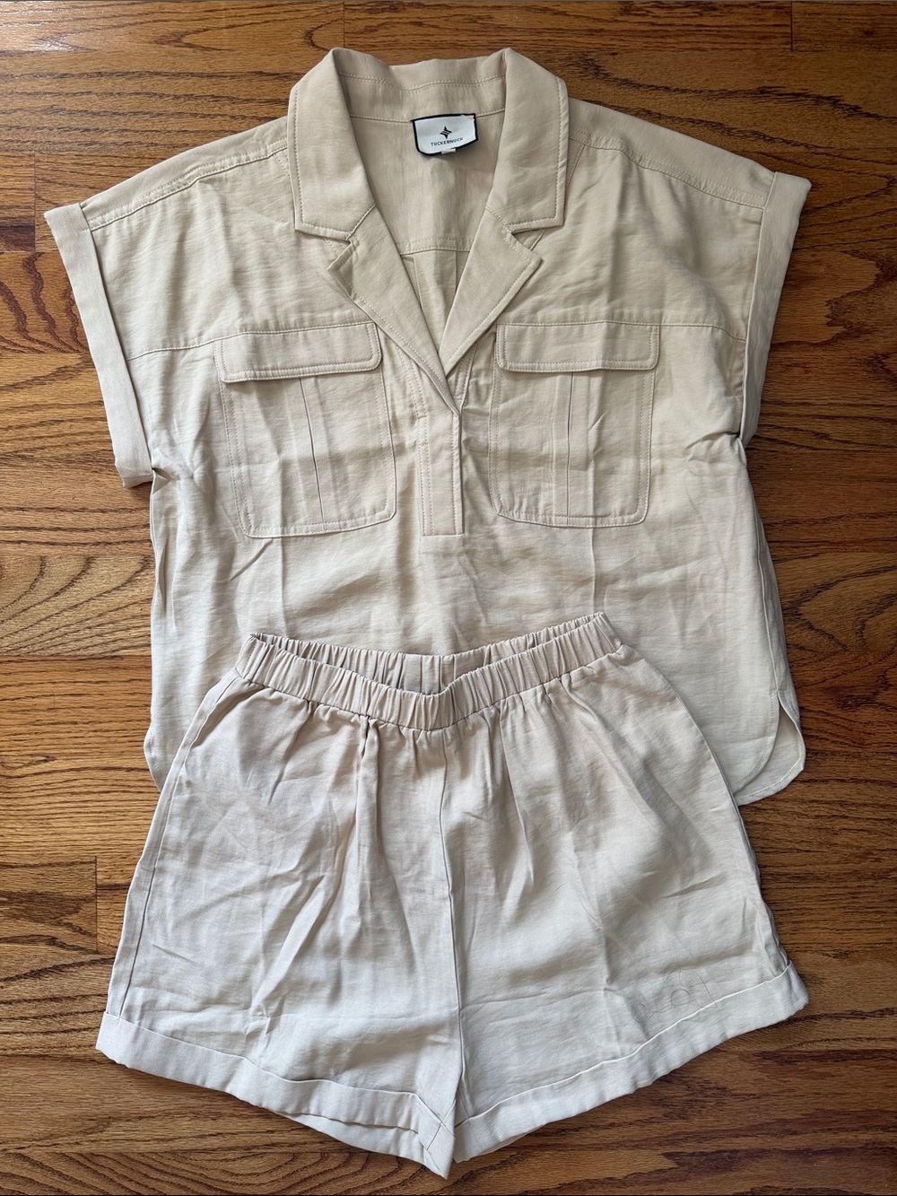 Khaki Scottie Shirt and Khaki Nolan Shorts